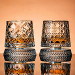 Rotating Whiskey Glasses – Gift Set of 2