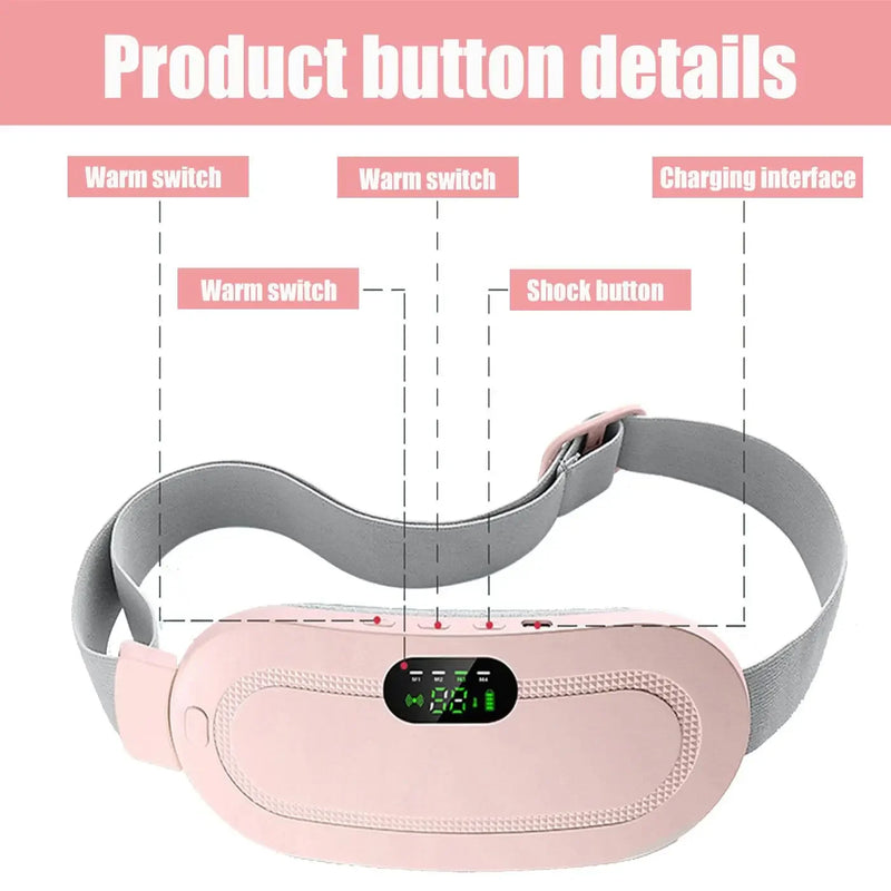 CrampEase™ Wearable Heat & Massage Belt — Drug-Free Period Pain Relief