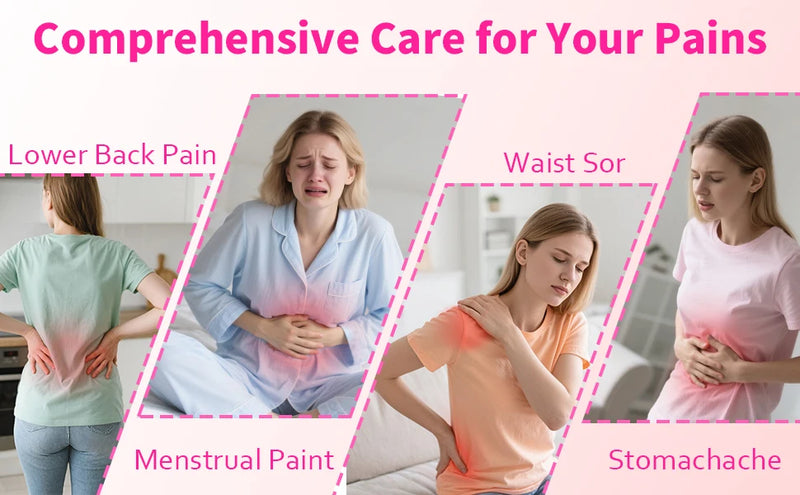 CrampEase™ Wearable Heat & Massage Belt — Drug-Free Period Pain Relief
