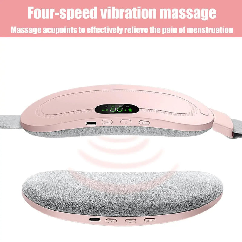 CrampEase™ Wearable Heat & Massage Belt — Drug-Free Period Pain Relief